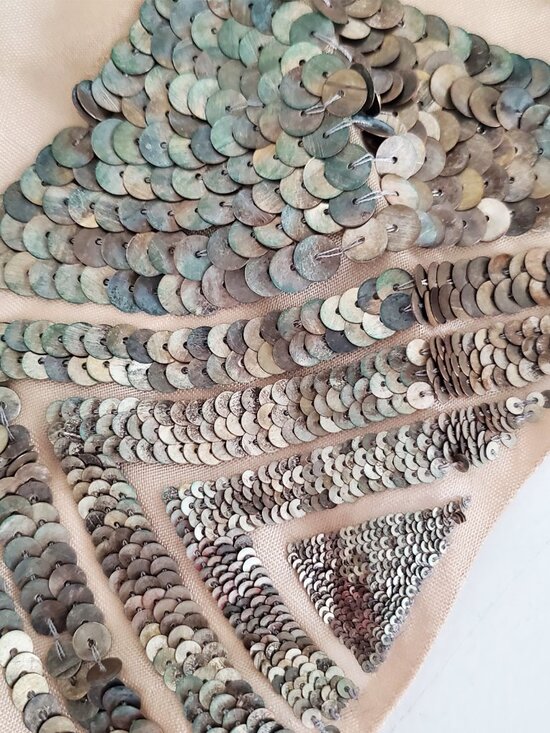 Shelly Steffee Metal Sequin Organza Bib Accessory NEW. One Size main image 12